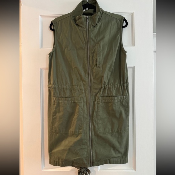 Ro & De Jackets & Blazers - Ro & De Khaki Green Zip-Up Vest